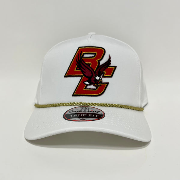 Tim B’s Boston College Eagles White with Gold Imperial Rope Hat Snapback