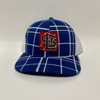 Ted W’s St Louis Cardinals Blue Plaid and White Richardson Snapback