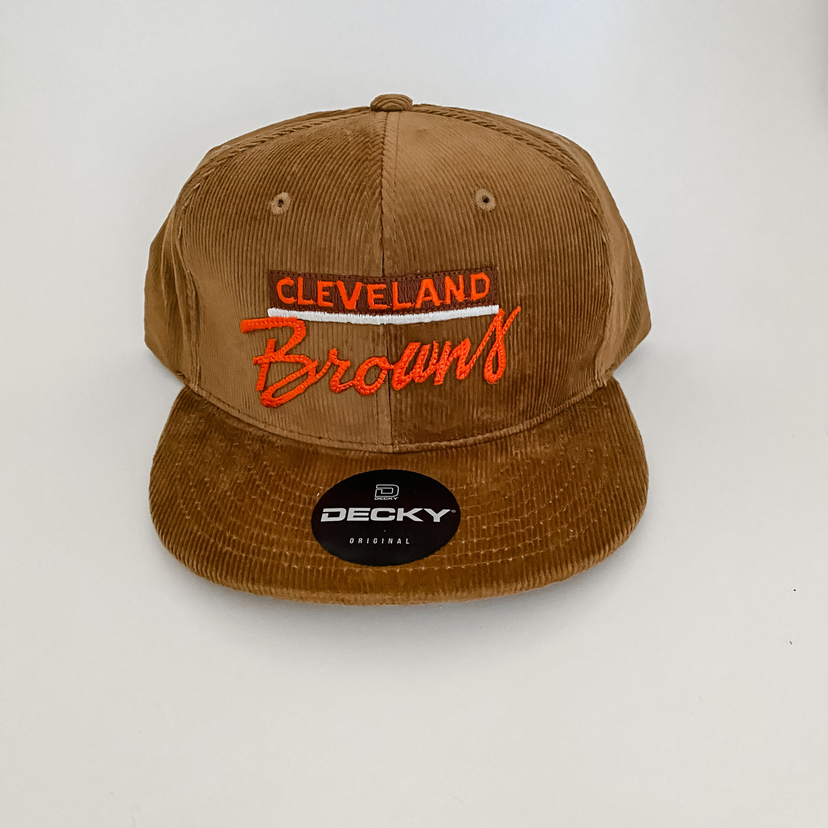Cleveland Browns Script Brown Corduroy Snapback