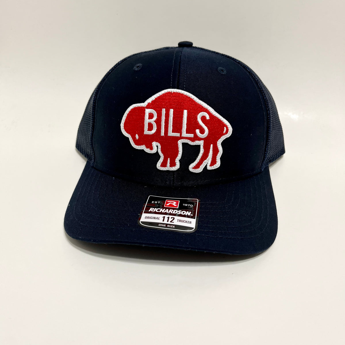 John W's Buffalo Bills Navy Richardson Trucker Snapback – JonnyCaps