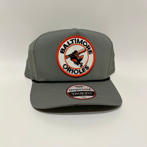 CJ K’s Baltimore Orioles Gray with Black Imperial Rope Hat Snapback