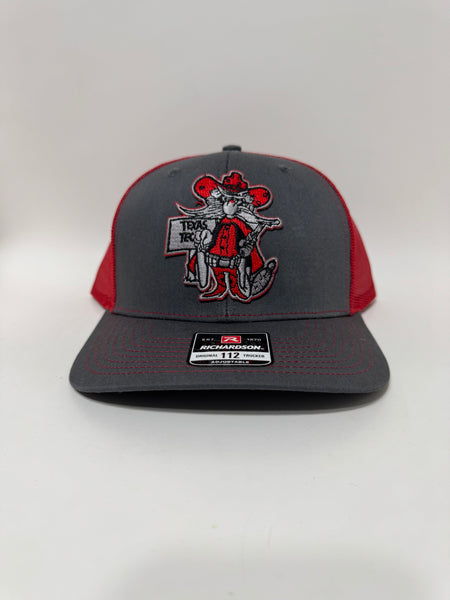 Chris A’s Texas Tech Red Raiders Charcoal and Red Richardson Trucker Snapback