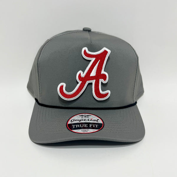 Hinton O’s Alabama Crimson Tide Gray and Black Imperial Rope Hat Snapback