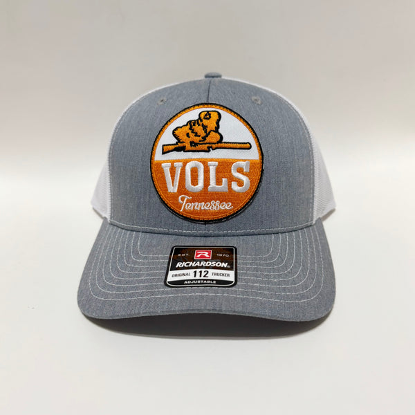 John P’s Tennessee Volunteers Heather Gray and White Richardson Trucker Snapback