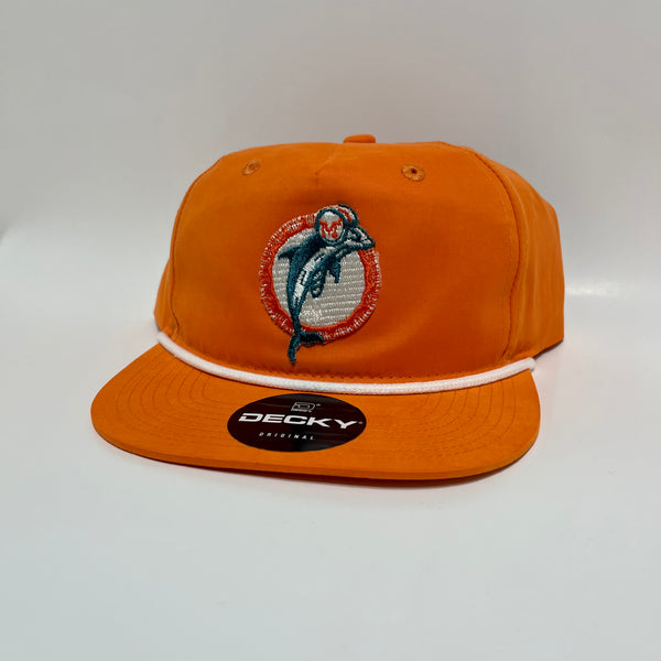 Chelsea C’s Miami Dolphins Orange and White Rope Hat Snapback