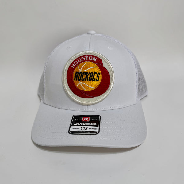 Kyle J’s Houston Rockets White Richardson Trucker Snapback