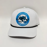 Chris M’s Carolina Panthers White and Black Richardson Rope Hat Snapback