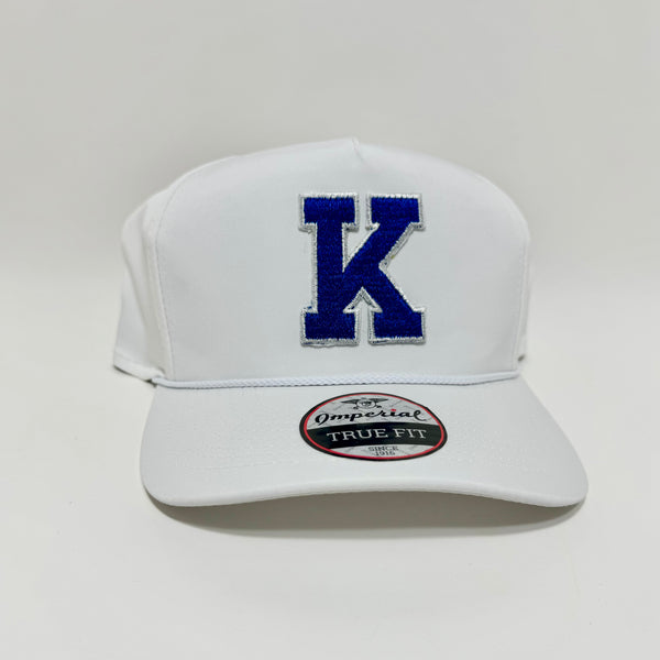 Jason E’s University of Kentucky Wildcats White on White Imperial Rope Hat Snapback