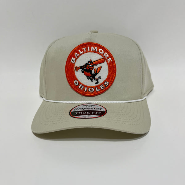 CJ K’s Baltimore Orioles Tan with White Imperial Rope Hat Snapback