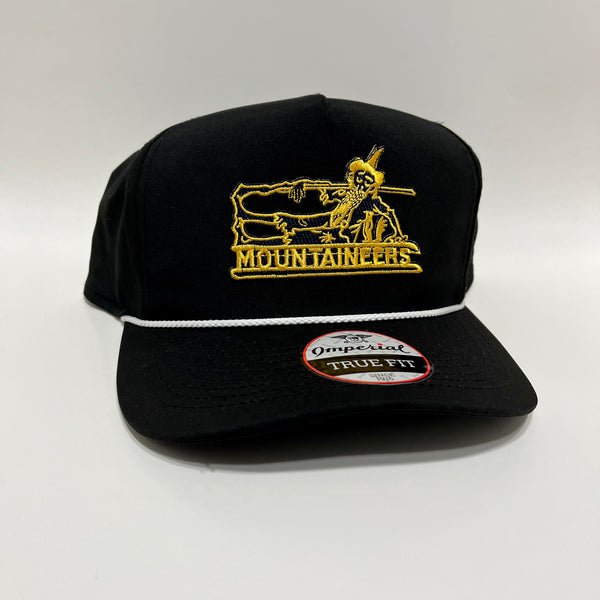 Ben H’s Appalachian State Mountaineers Black and White Imperial Rope Hat Snapback