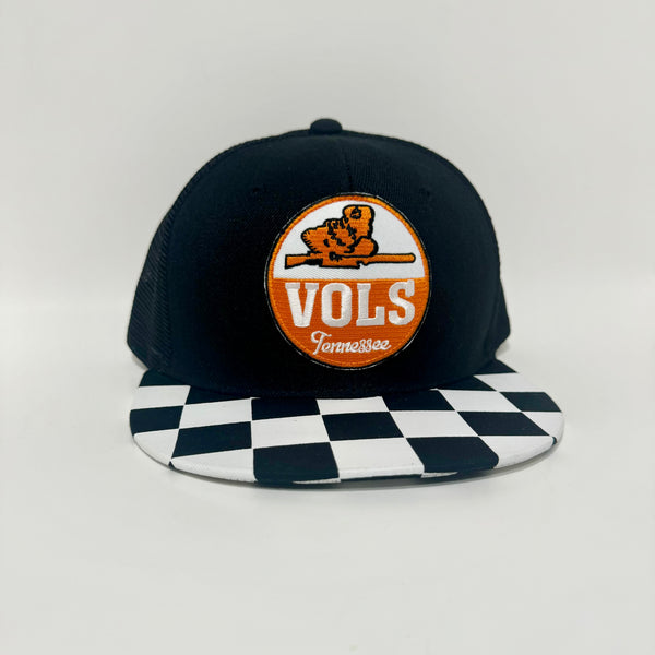 Jon B’s Tennessee Volunteers Black with Checkered Bill Snapback