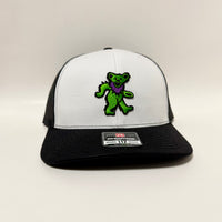 Randy R’s Grateful Dead Green Bear Black and White Richardson Trucker Snapback