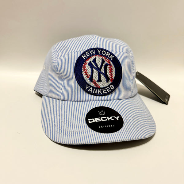 John P’s New York Yankees Seersucker 5 Panel Strapback