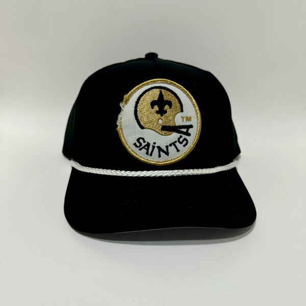 Kyle R’s New Orleans Saints Black and White Richardson Rope Hat Snapback