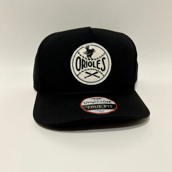 CJ K’s Baltimore Orioles Black on Black Imperial Rope Hat Snapback