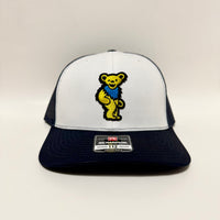 Randy R’s Grateful Dead Yellow Bear Navy and White Richardson Trucker Snapback