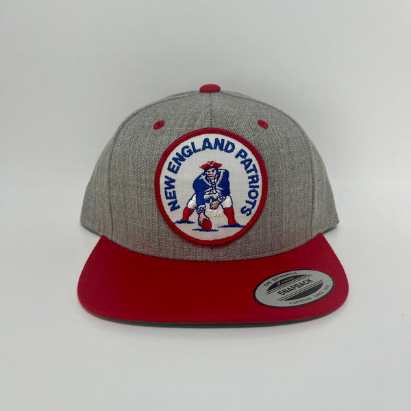 Chelsea C’s New England Patriots Heather Gray and Red Yupoong Snapback