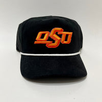 Bryce D’s Oklahoma State Cowboys Black with White Rope Snapback