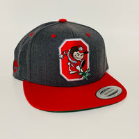 Jennifer G’s Ohio State Buckeyes Charcoal and Red Yupoong Snapback
