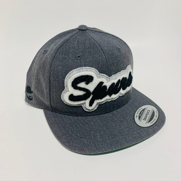 San Antonio Spurs Chenille Throwback Charcoal Yupoong Snapback