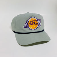 Jake W’s Los Angeles Lakers Gray and Black Rope Snapback