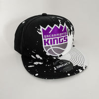 Xavier's Sacramento Kings Black and White Splatter Snapback