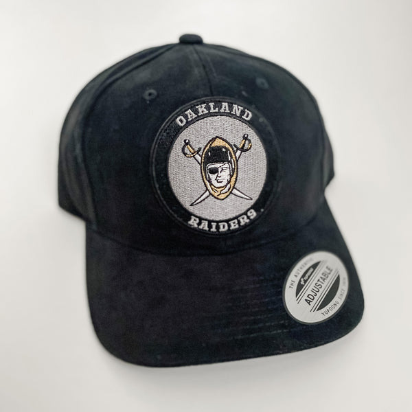 Casey's Throwback Raiders Black Suede Yupoong Hat