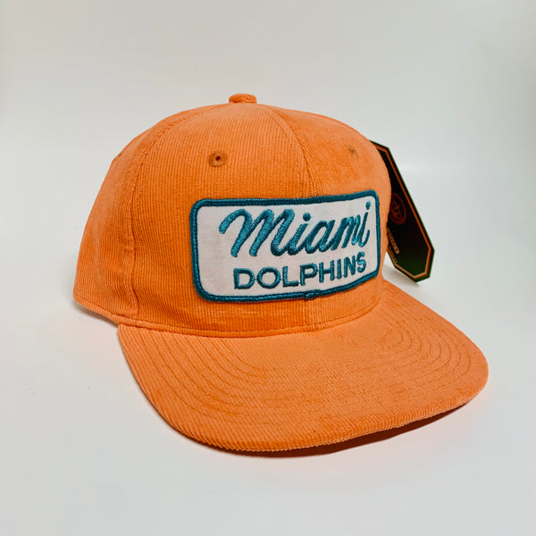 Ashley L’s Miami Dolphins Orange Corduroy Snapback