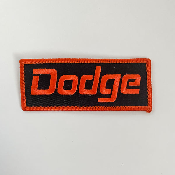 Dodge Orange Rectangle Automotive Patch