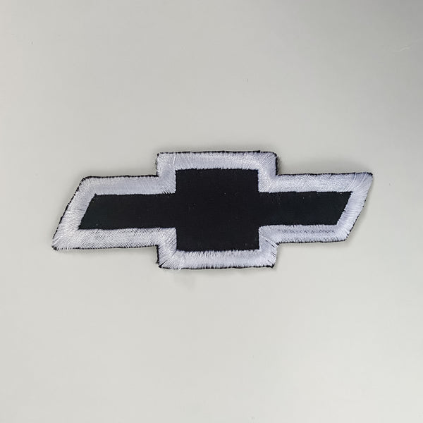 Chevrolet White and Black Bowtie Automotive Patch
