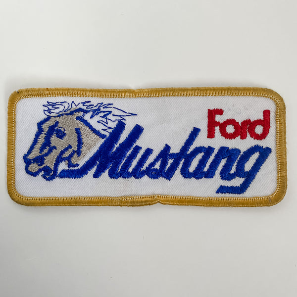Ford Mustang Red White Blue and Yellow Automotive Patch