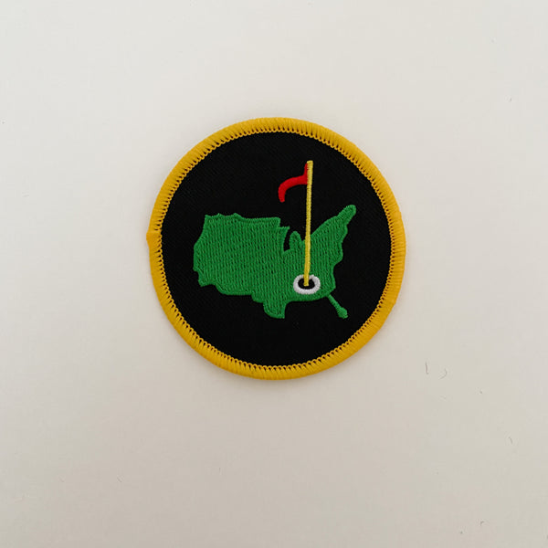 Masters 2.5" Black and Yellow Sports Patch