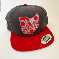 Ohio State Charcoal Red Bill Yupoong Snapback