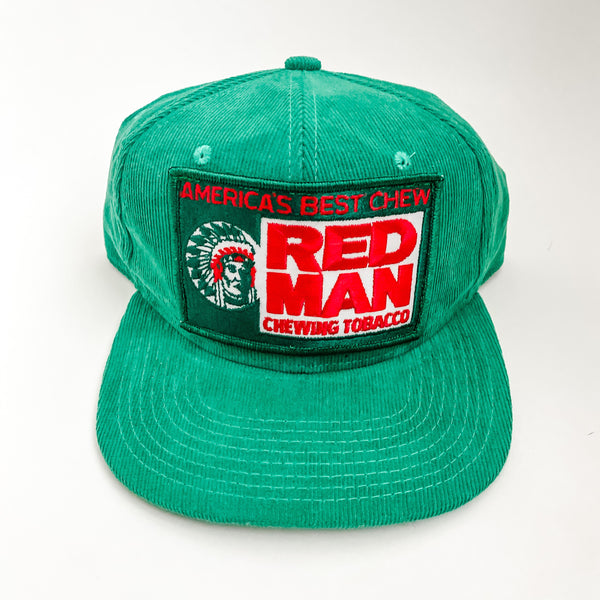 Red Man Green Corduroy Snapback