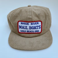 Will's Rogue River Mail Boats Unstructured Light Brown Corduroy Snapback