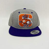 Bailey E’s Clemson Tigers Heather Gray and Purple Yupoong Snapback