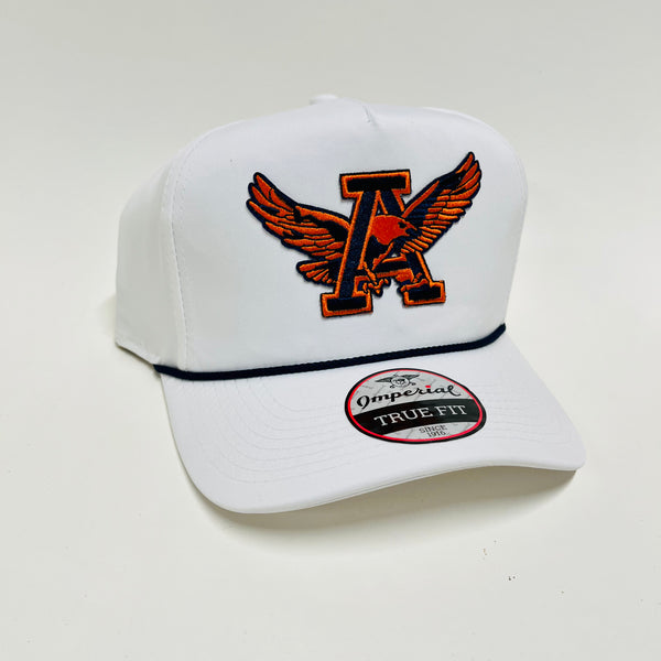 Kyle R’s Auburn Tigers White with Navy Rope Imperial Snapback
