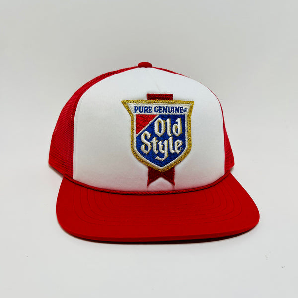 Danielle C’s Old Style Beer Red and White Richardson Foam Trucker Snapback