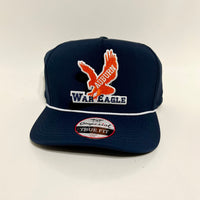 Auburn Tigers War Eagle Navy with White Rope Imperial Snapback