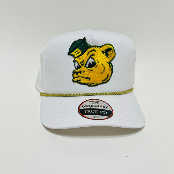 Baylor Bears Sailor Bear Imperial White and Gold Rope Snapback