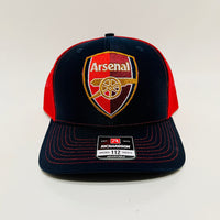 Wendy F’s Arsenal Soccer Navy and Red Richardson Trucker Snapback