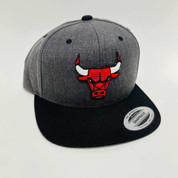 Mary W’s Charcoal and Black Chicago Bulls Snapback