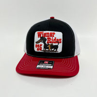 Kristen W’s Weiner Rides Black, White & Red Richardson Trucker Snapback