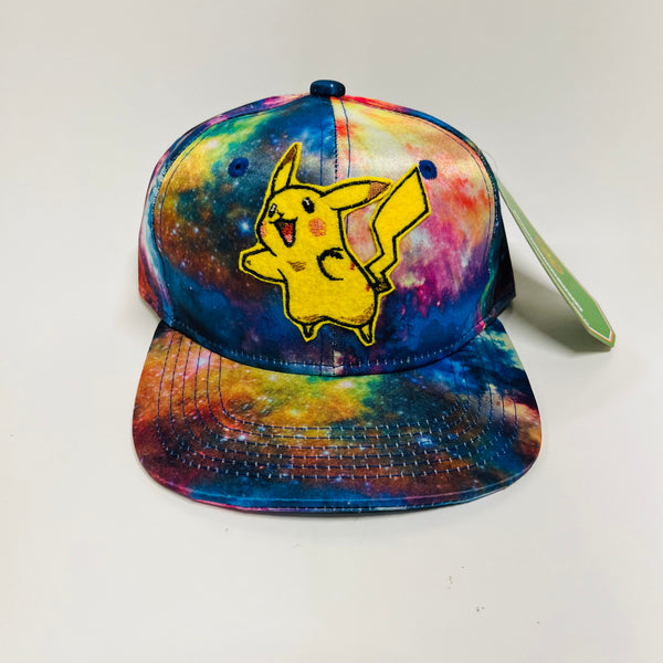 Flying Pikachu Pokemon Kids Rainbow Galaxy Snapback
