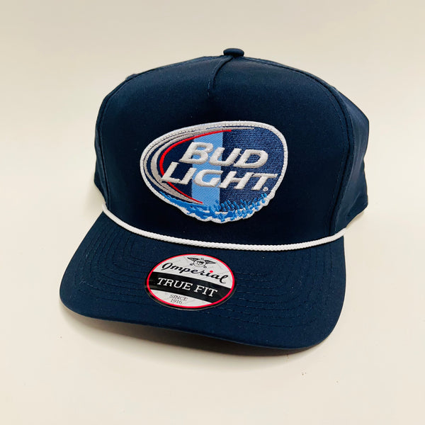 Ty R’s Bud Light Navy and White Rope Imperial Snapback